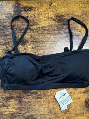 Amazon Basics Black Bikini Top XS NWT Classic Swim Top